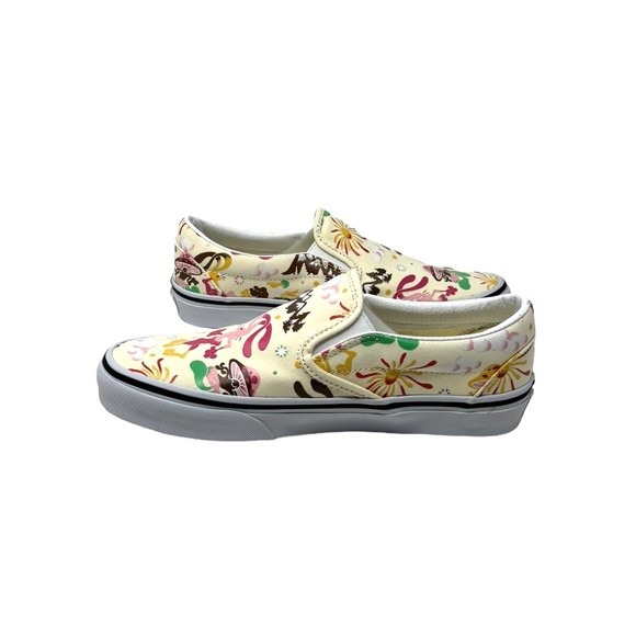 VANS Classic Slip On Sneakers Women's Size Skate Canvas White Shoes VN000BVZFRL - Picture 6 of 9